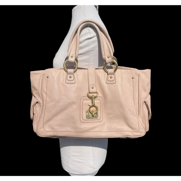 Marc Jacob’s Double-Handle Soft Leather Tote Handbag in Buff MJ462 - Picture 1 of 16